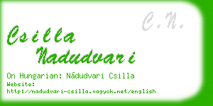 csilla nadudvari business card